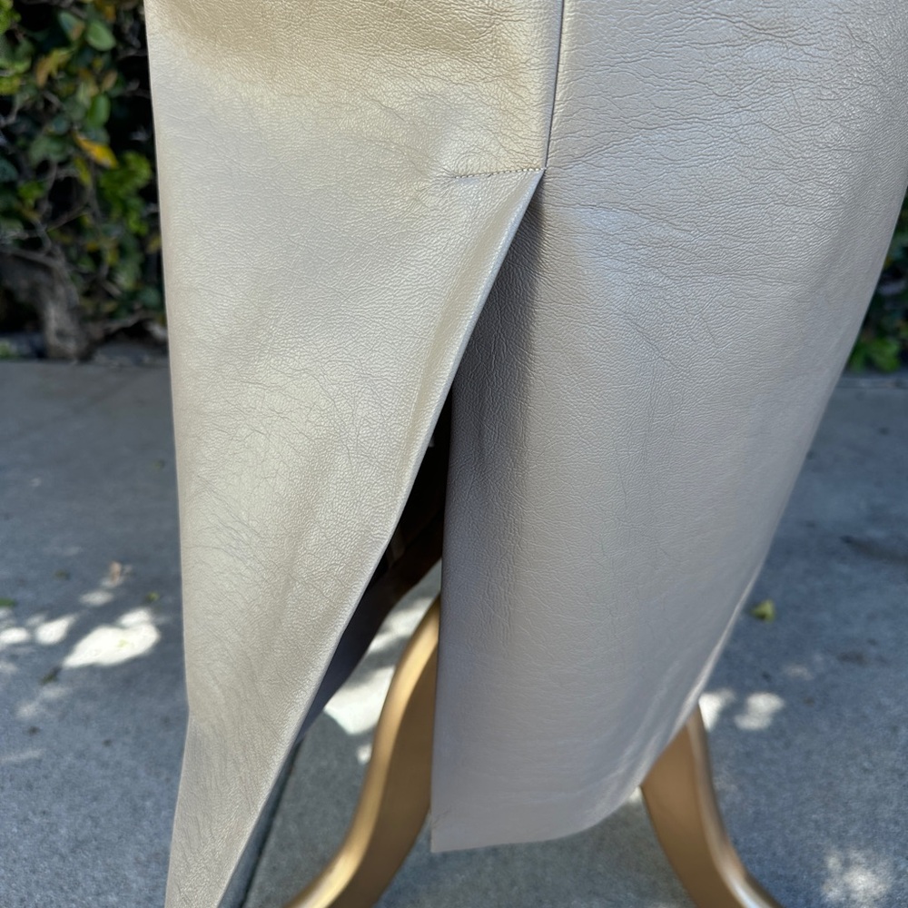 Brochu Walker Taupe Vegan Leather Pencil Skirt Size S - Picture 6 of 10